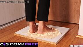 ivanka's perfect soles stuck in gooey glue foot fetish trap