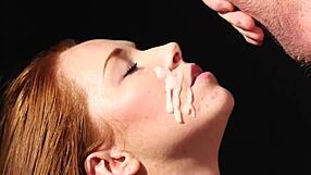 naughty centerfold teases with handjob before swallowing every drop of jizz