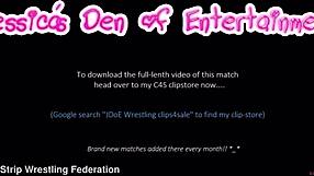 april paisley vs tammy pink in bra panties strip-wrestling match