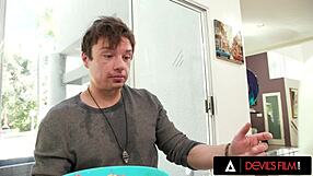 pure ecstasy in devilsfilm wild milf blowjobs gagging on huge tits deepthroat compilations