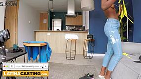 Amateur Ebony Latina Teen's Bubble Butt Anal Railed Hard by Producer's Monster Cock in POV Casting Interview