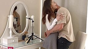 skinny teen babe gets her tight ass fucked hard by boyfriend in doggystyle and cowgirl positions