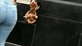 Check out that big ass latina teen in tight jeans voyeur style