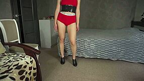 long legs in heels and calvin klein lingerie tease my desires