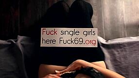 Young 18+ stepsister in black stockings gets hard fucked by horny european