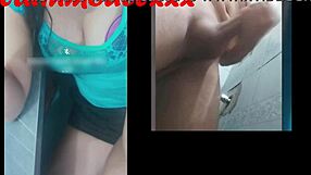 curious latina amateur strips nude and fingers her tits solo homemade