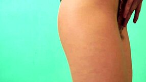 Babe tries on panties fingers tight pussy showing off her sexy small waist