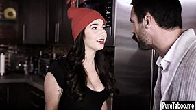 Brunette lesbian milf craves big tits threesome blowjob therapy