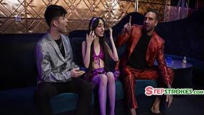 Quinton James Enzo East take Ronnie Violet from strip club stage to hardcore taboo fuck