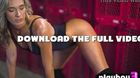 Blonde Milf's Big Tits Bounce Wild After Workout Strip!