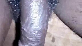 Wow! Bigblackie Shaves His Massive Black Monster Cock!