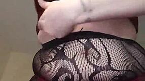 Chubby tattooed slut strips bra see through rips clothes suction vibrator squirt cum