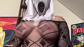 hot blonde elis nebsniak dresses as sexy halloween bunny and masturbates to juicy orgasm