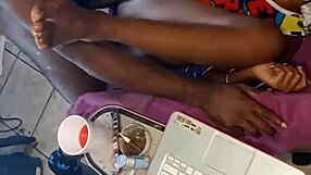 African American Milf gets fucked hard then dragged to gloryhole for ebony blowjob action