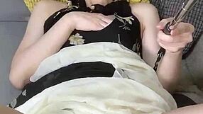 Korean Like Japanese Shemale Moans Sexy Voice in Masturbation 9