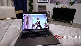 stepmom hesitation gone once young cock sunk in her huge tits pov