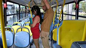 damn this cute brazilian student got groped and fucked hard on the public bus by big cock