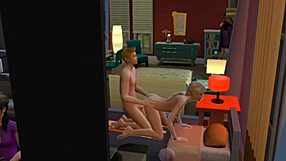 Sims Family Assfucks with Big Tits Pussy Play