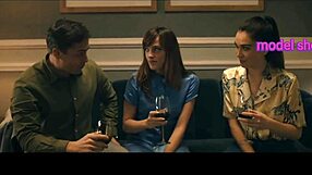 Feels so wild banging teens in this horny threesome party sex