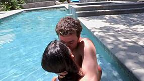 Milf Dana Vespoli bent over in fishnets for deepthroat doggystyle anal creampie