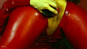 blonde femdom brittany drills dildo in juicy holes