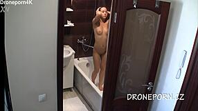 aurora's cute teen shower spied in steamy secrecy