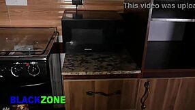 i grabbed stepmom's curvy ebony ass and fucked her hard from behind in kitchen