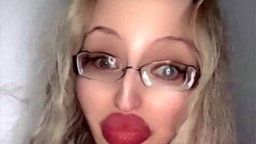 Huge Russian Glasses Lipstick Fetish