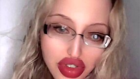 Huge Russian Glasses Lipstick Fetish