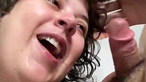 Sucking hard cock for creamy morning milk