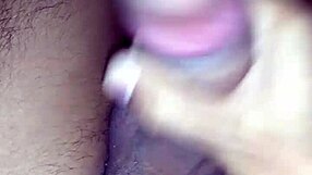 Amateur handjob hits with big cock thrill