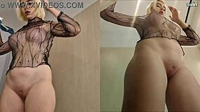 whoa check out this hidden cam upskirt pussy flash in the changing room! 🏟️👀