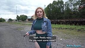 Public agent ruby lee british european curvy blonde big ass big tits pov blowjob cowgirl doggystyle riding orgasm outdoor public hardcore sex