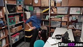 Officer Pounds Caught Thief's Tight Pussy As Fuck Toy