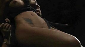 Redhead's bound ass whipped brutally in garage punishment bondage