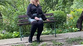 mother in law takes full control with her curvy hairy body in pantyhose heels