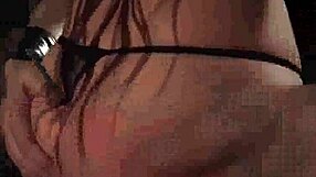 Redhead's bound ass whipped brutally in garage punishment bondage