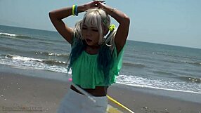 discover the smooth allure of a japanese model's belly button up close in intimate detail