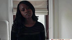 Two ebony babes with big tits lick pussies in 69