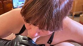 i couldn't look away from granny's deepthroat eye contact blowjob sucking moans