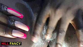 black ebony babe fucks her friend hard in bed