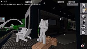 shy girl gets wild on balcony during public roblox brookhaven encounter