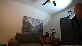 Skinny Ebony Cinnamon Bailey Gags on Cock in Casting