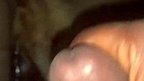 he strokes his massive cock alone in the bedroom watching porn