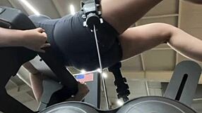 i'm fingering my fat ass and big tits before hardcore gym fuck session