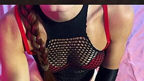 omg naughty redhead teen in thigh high boots beggin for cum all over her petite body??