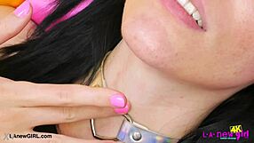 Picture Perfect Brunette Casting Tease Exposes Petite Body for Daddy Interview