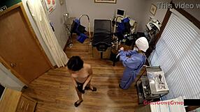 hey doc i'm your curly latina patient spreading in latex gloves backstage