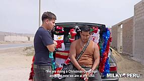 Greta Sweet fucks fan hard for Christmas!