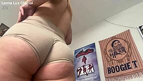 thick blonde slut jiggles her fat ass while teasing your throbbing cock